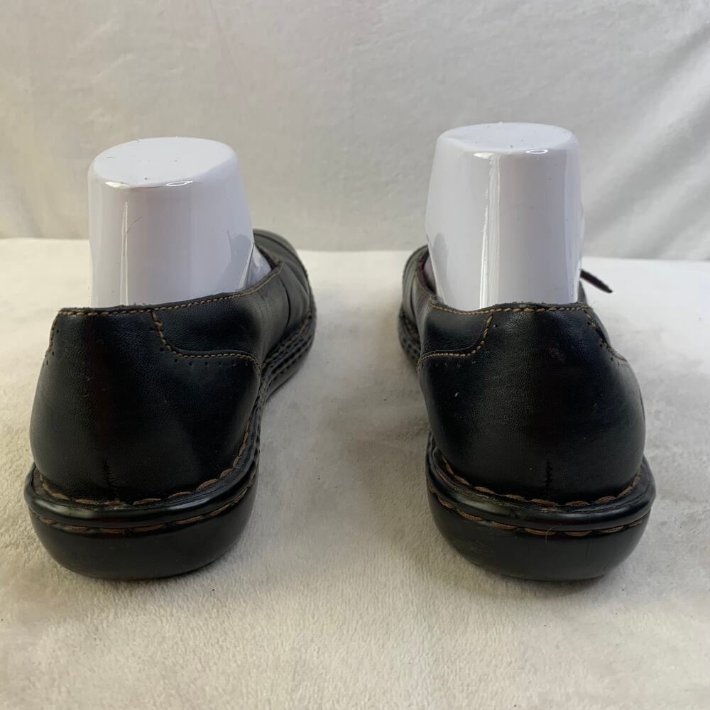 Born Jem Black Leather Mary Jane Flats Womens Sz 10 Babydoll Top Strap READ - Picture 4 of 9